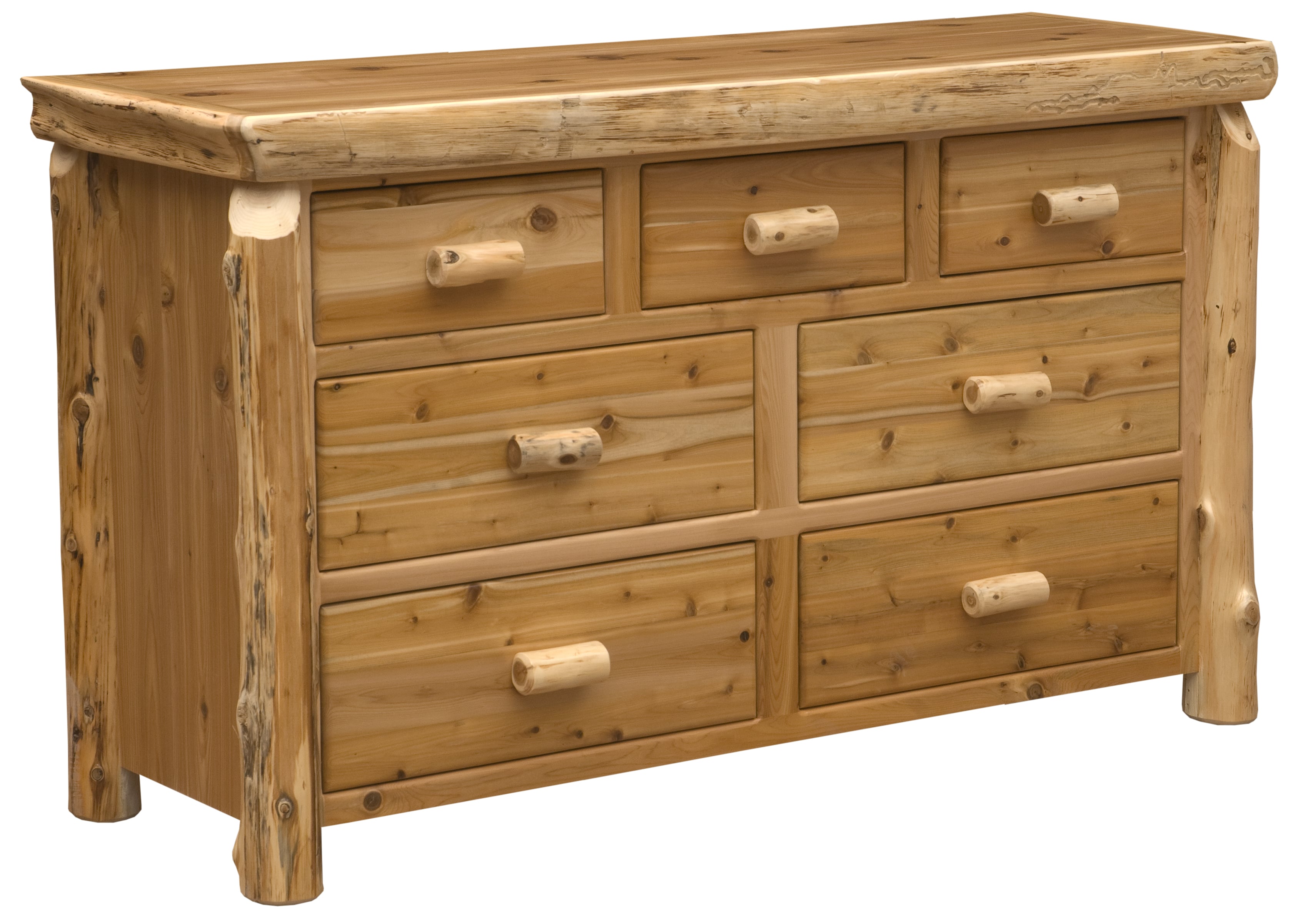 Cedar Log Seven Drawer Dresser Fireside Lodge Furniture